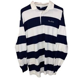 Vintage Penn State Big R by RC Sportswear blue white striped rugby shirt (XL)